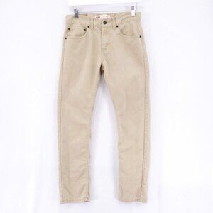 DAMAGED Levi's 511 Slim Tan Denim Jeans -16R- 28‎ / 28.5 Boys Cotton Polyester